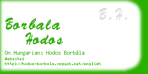 borbala hodos business card